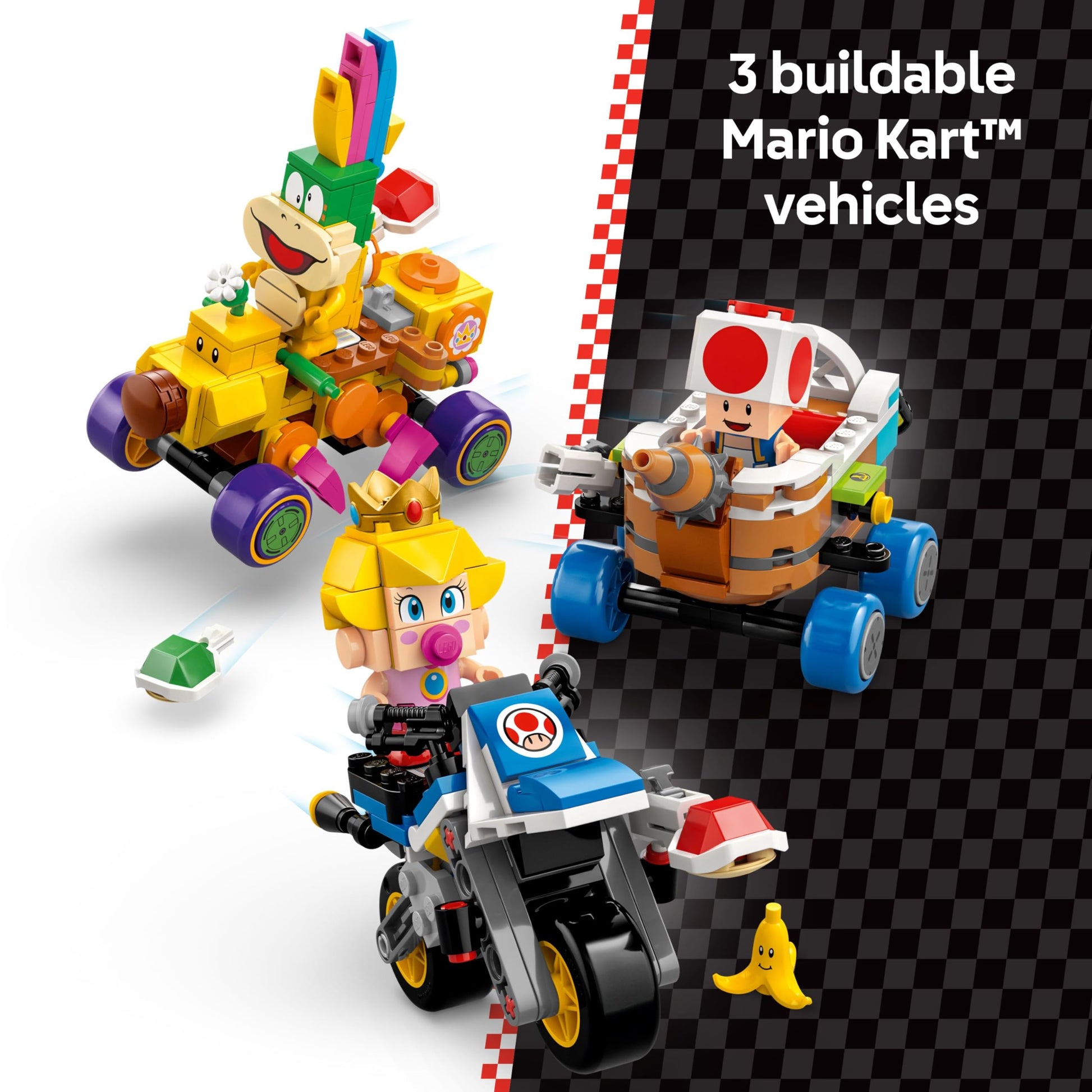 LEGO Super Mario: Mario Kart Baby Peach & Grand Prix Set Home Circuit - Nintendo Toy Building Set for Kids, Girls and Boys, Ages 8+ - Collectible Toy