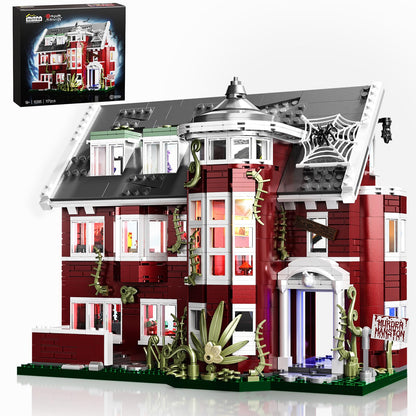 Murder House Building Set with Lights,Horror Story Movie Haunted House Building Blocks Toy,Mansion Model Kit Compatible with Lego Gift Idea
