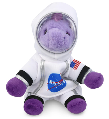 DolliBu Purple Unicorn Astronaut Plush Toy - Fantasy Astronaut Stuffed Animal with Space Helmet and NASA Astronaut Suit, Spaceman Doll Decor for Girls