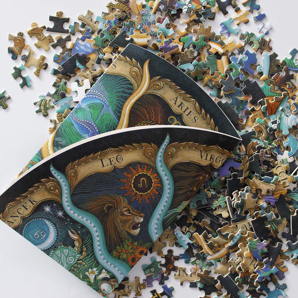 Zodiac Puzzle for Adults 500 Piece Round Constellation Astrology Puzzles
