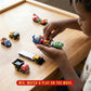 Popular Playthings Magnetic Vehicles for Toddlers 1-3, Mini Mix or Match Car Toys, Set of 7 Gift for Kids - Construction Trucks