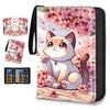 Card Binder 4 Pockets Zip Trading Card Binder for 400 Cards, PU Collection Binder with Removable Sleeves for 50 Pages, Portable Collector Album, Card