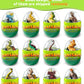 Greingways 4 Pack Dinosaur Pull Back Cars Prefilled Plastic Easter Eggs with Toys Inside Filled, Toddler Easter Basket Stuffers Egg Fillers Montessori