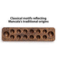 Yellow Mountain Imports Mancala Set with 17.3-Inch Solid Wood Board and Quartz Pebble Playing Pieces