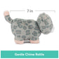 GUND Baby Safari Friends Collection Plush Leopard with Chime, Sensory Toy Stuffed Animal for Babies and Newborns, Gray/Pink, 7"