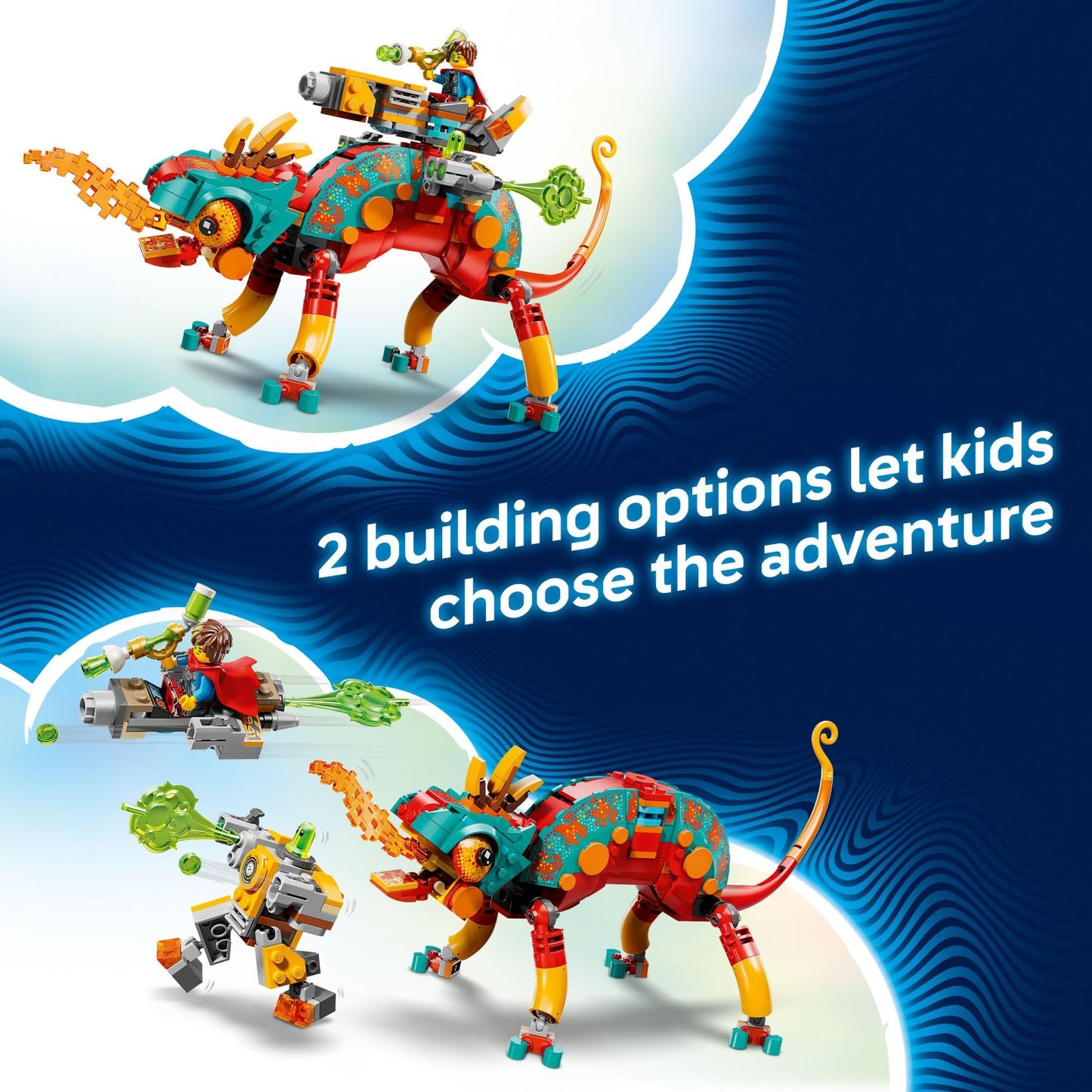 LEGO DREAMZzz Mateo’s Fire Chameleon Building Toy - Pretend Play Set for Kids, Ages 7+ - Storytelling Toy for Boys & Girls - 2 Construction Modes