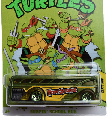 Hot Wheels TMNT Party Van Surfin School Bus 5/5, Green