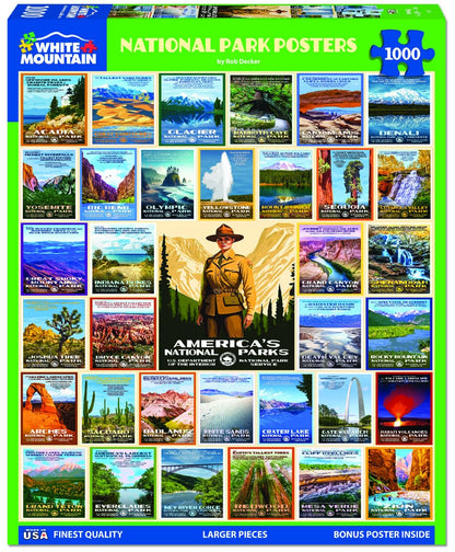 White Mountain 1000 Piece Jigsaw Puzzle, America's National Parks