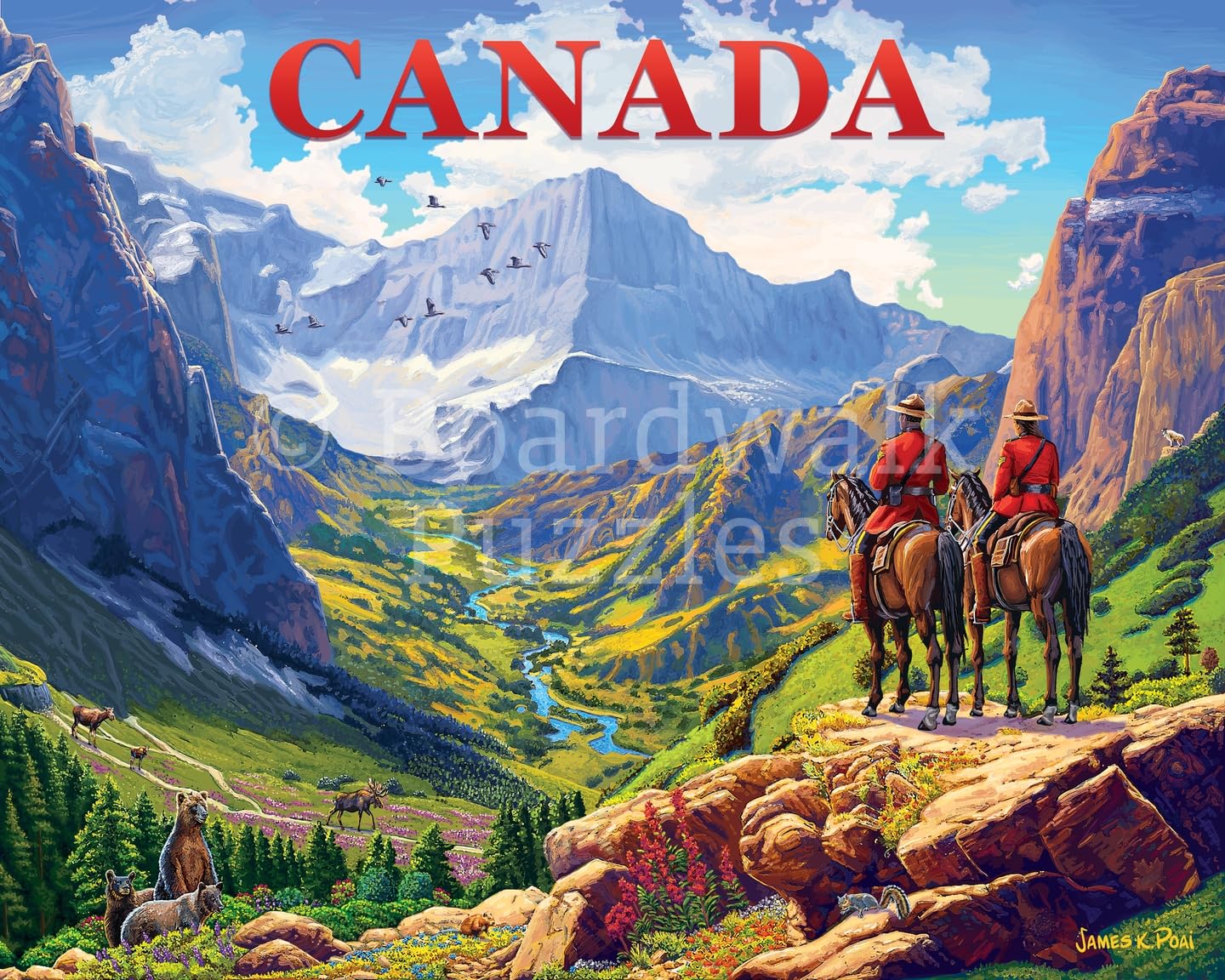 Boardwalk Canada 210 Piece Personal Puzzle, Jigsaw Puzzles with Premium Box, Canadian Gifts for Adults, 6"x8"