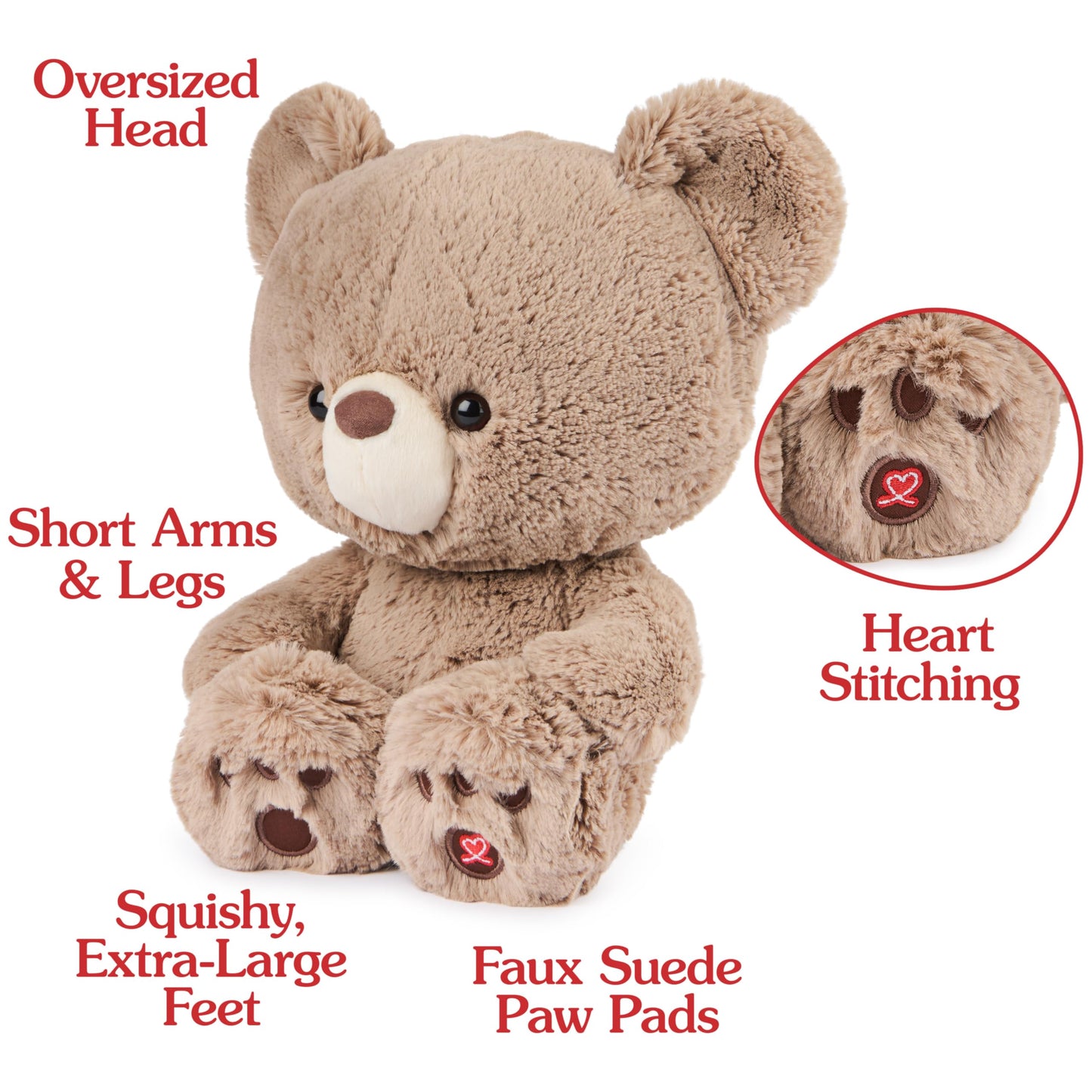 GUND Kai Teddy Bear Plush Toy, Premium Stuffed Animal for Ages 1 and Up, Taupe, 12”