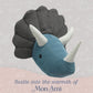 MON AMI Triceratops Stuffed Animal Head Wall Mount, Kids Bedroom Décor