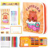 NOORAMGE Capybara Toys for Boys 4-6-8, Drawing Coloring Art Craft Kits for Boys with Colored Marker, Glitter Pens, Coloring Book, Birthday Gifts Toys
