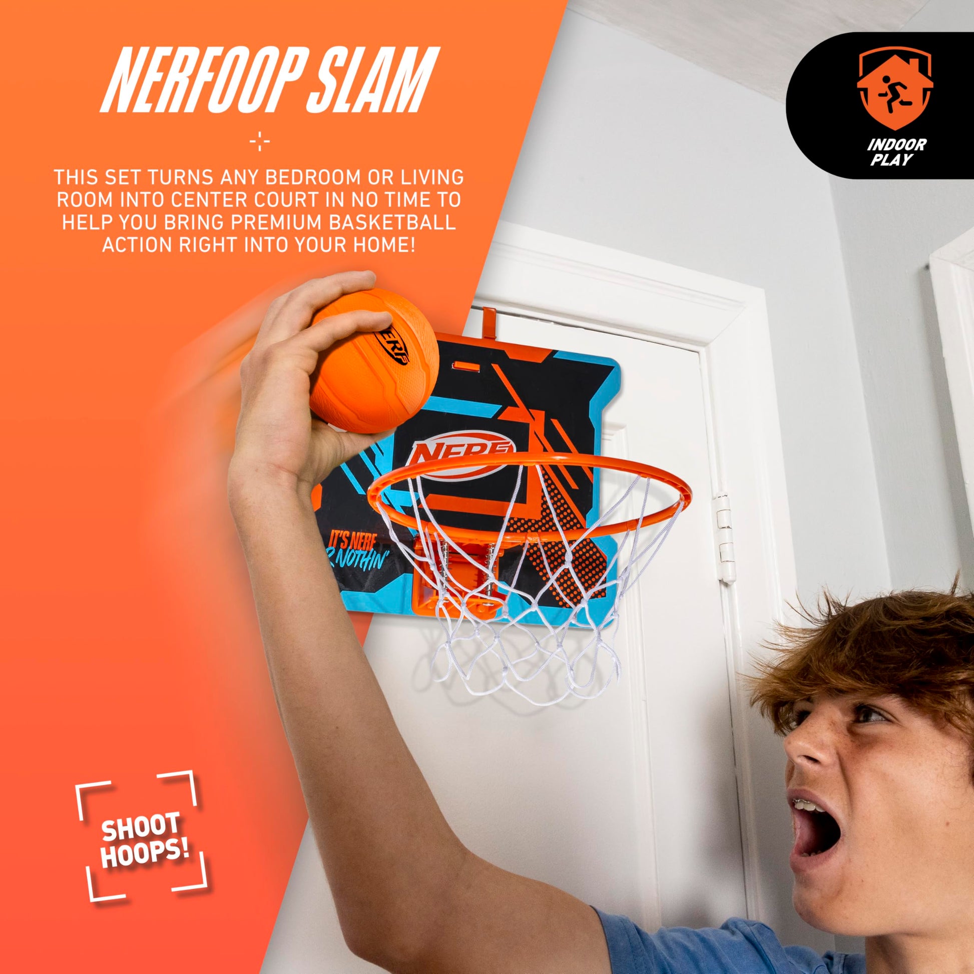 NERFOOP Slam Mini Basketball Hoop Set