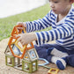 Guidecraft PowerClix Frames Natural - 74 Piece Set: Magnetic Construction Building Kit for Creative Open-Ended Play, STEM Learning & Educational Toys