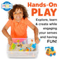 Creativity for Kids Sensory Bin: Construction Zone Playset - Preschool Learning Activities, Excavator Toys for Boys Ages 3-5+, Outdoor Toys and Gifts