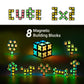 TOSY Magnet Cube 2x2 - 8 Blocks, 2 in 1 Toy: 2x2x2 Puzzle Cube and Customizable Infinity Cube, Glowing, UV Flashlight, Fidget/Sensory/STEM/STEAM