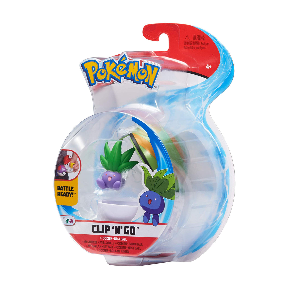 Pokemon Clip On Go Odish & Nest Ball, Multicolor PKW0006