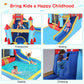 DREAMVAN Kids Bounce House with Blower Inflatable Bounce Houses Double Slide Climbing Wall and Ball Pit/Pool Splash Big Bouncy House Bouncing Rocket