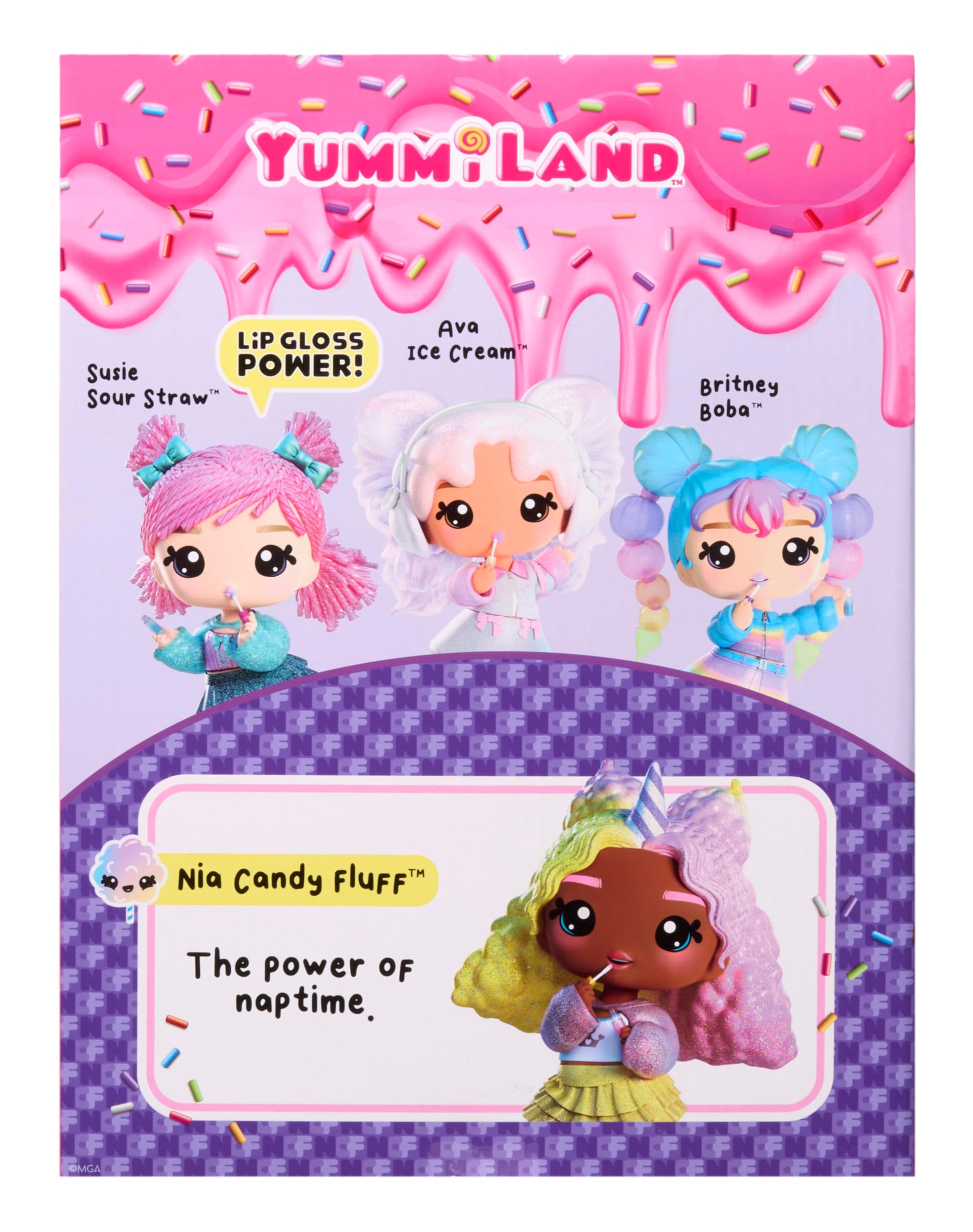 Yummiland Large Doll- Nia Candy Fluff with Scented Lip Gloss, Ages 4+