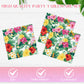 40PCS Hawaiian Luau Party Decoration, Luau Decoration Aloha Tropical Palm Leaves Tableware Supplies Hawaii Disposable Plates, Napkins, Party Supplies