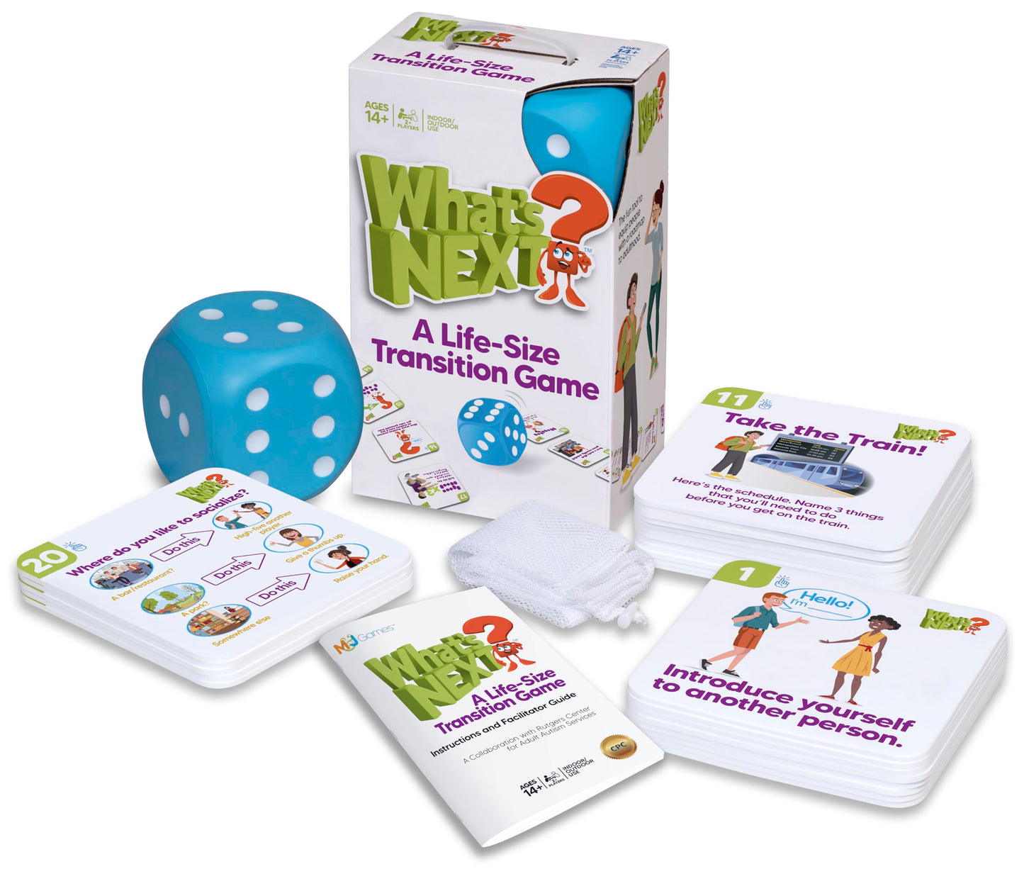 M&J Games What's Next? A Life-Size Transition Game, Jumbo Size Inclusive Floor Game, Board Game for Neurodivergent & Autistic Individuals, Work on