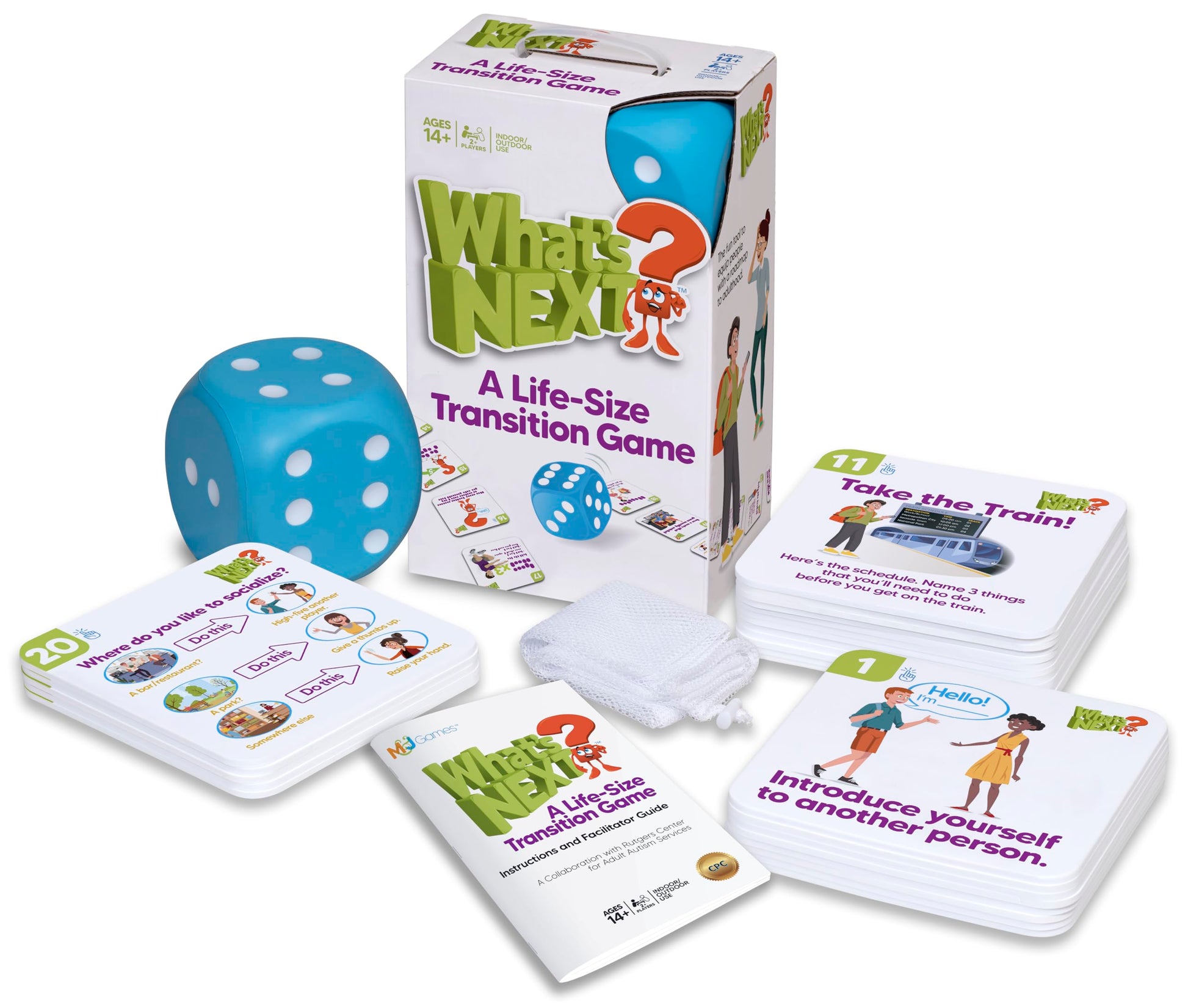 M&J Games What's Next? A Life-Size Transition Game, Jumbo Size Inclusive Floor Game, Board Game for Neurodivergent & Autistic Individuals, Work on