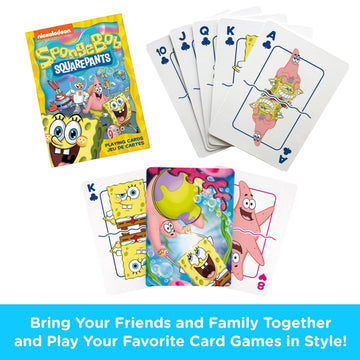 AQUARIUS SpongeBob Playing Cards - SpongeBob SquarePants Cast Deck of Cards for Your Favorite Card Games - Officially Licensed SpongeBob Merchandise