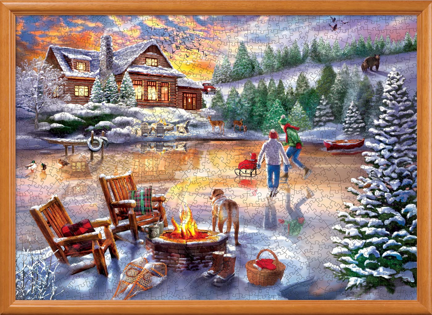 MasterPieces 1000 Piece Jigsaw Puzzle for Adults, Family, Or Youth - an Evening Skate - 19.25"x26.75"