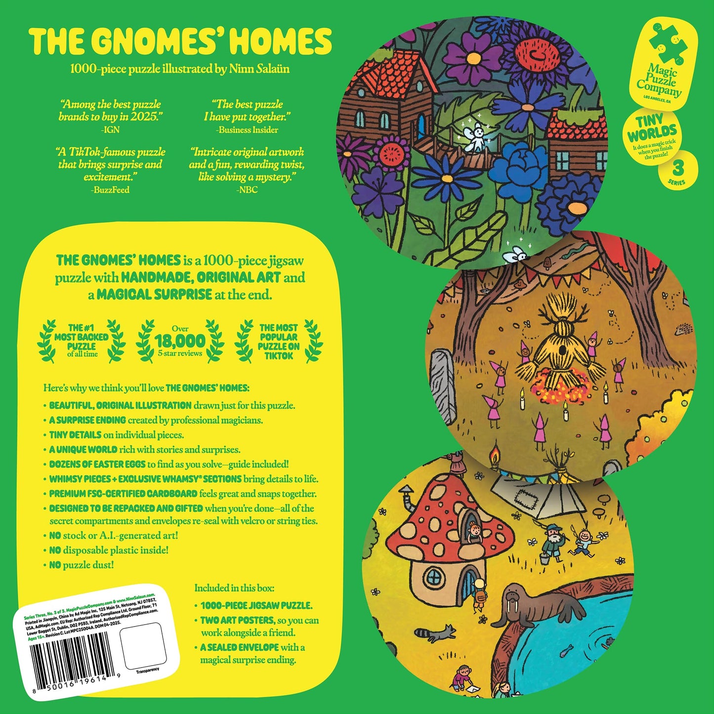 The Gnomes' Homes • 1000-Piece Puzzle by Magic Puzzle Company • Series 3