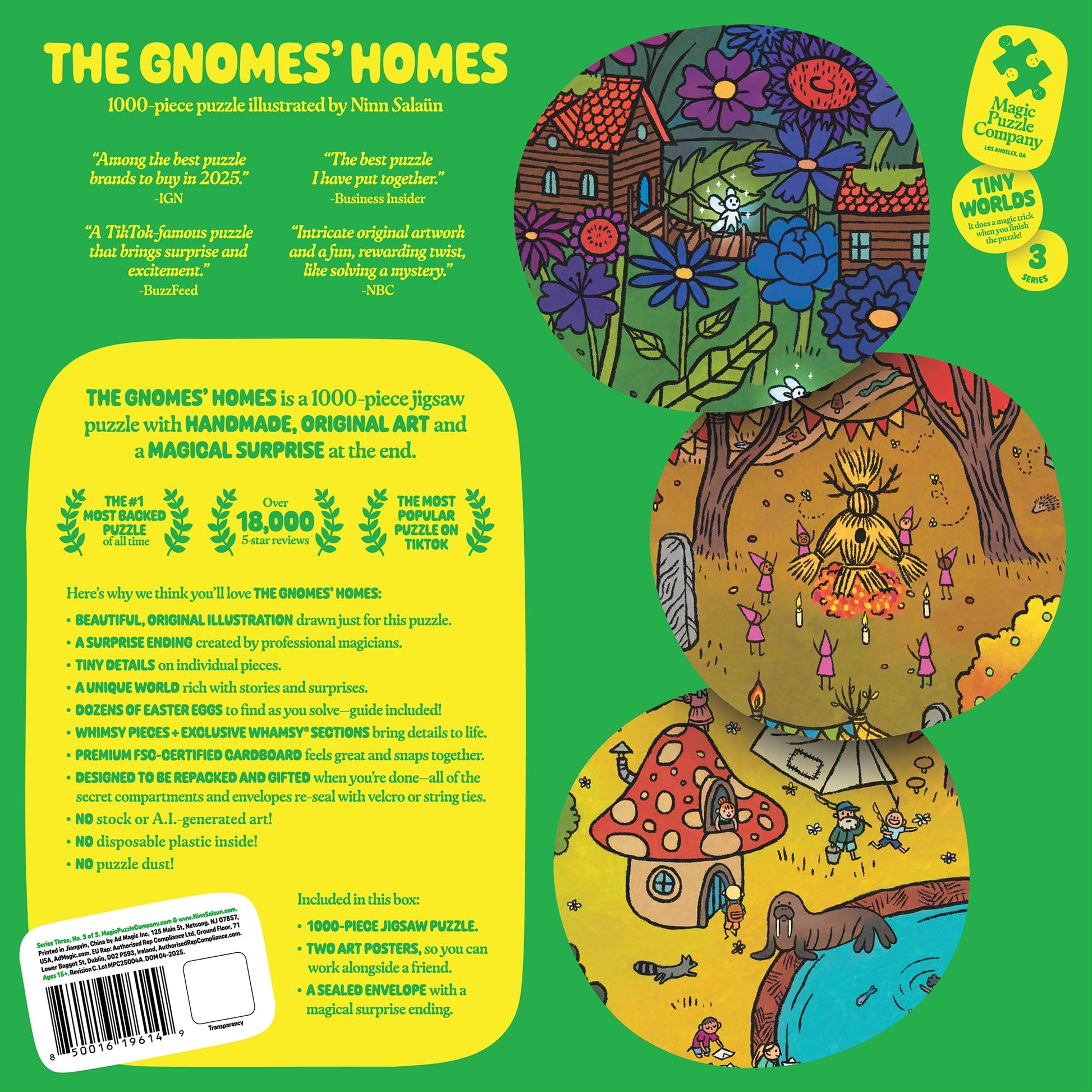 The Gnomes' Homes • 1000-Piece Puzzle by Magic Puzzle Company • Series 3