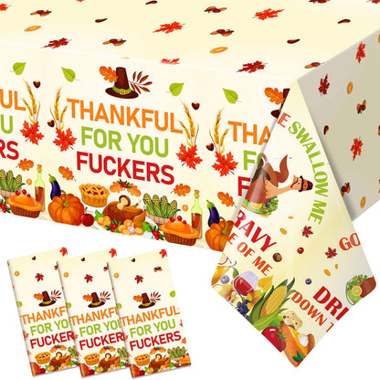 Yavxzvbw 3Pcs Thanksgiving Tablecloth Thanksgiving Party Decorations Tablecloths Friendsgiving Party Decorations Thanksgiving Party Supplies
