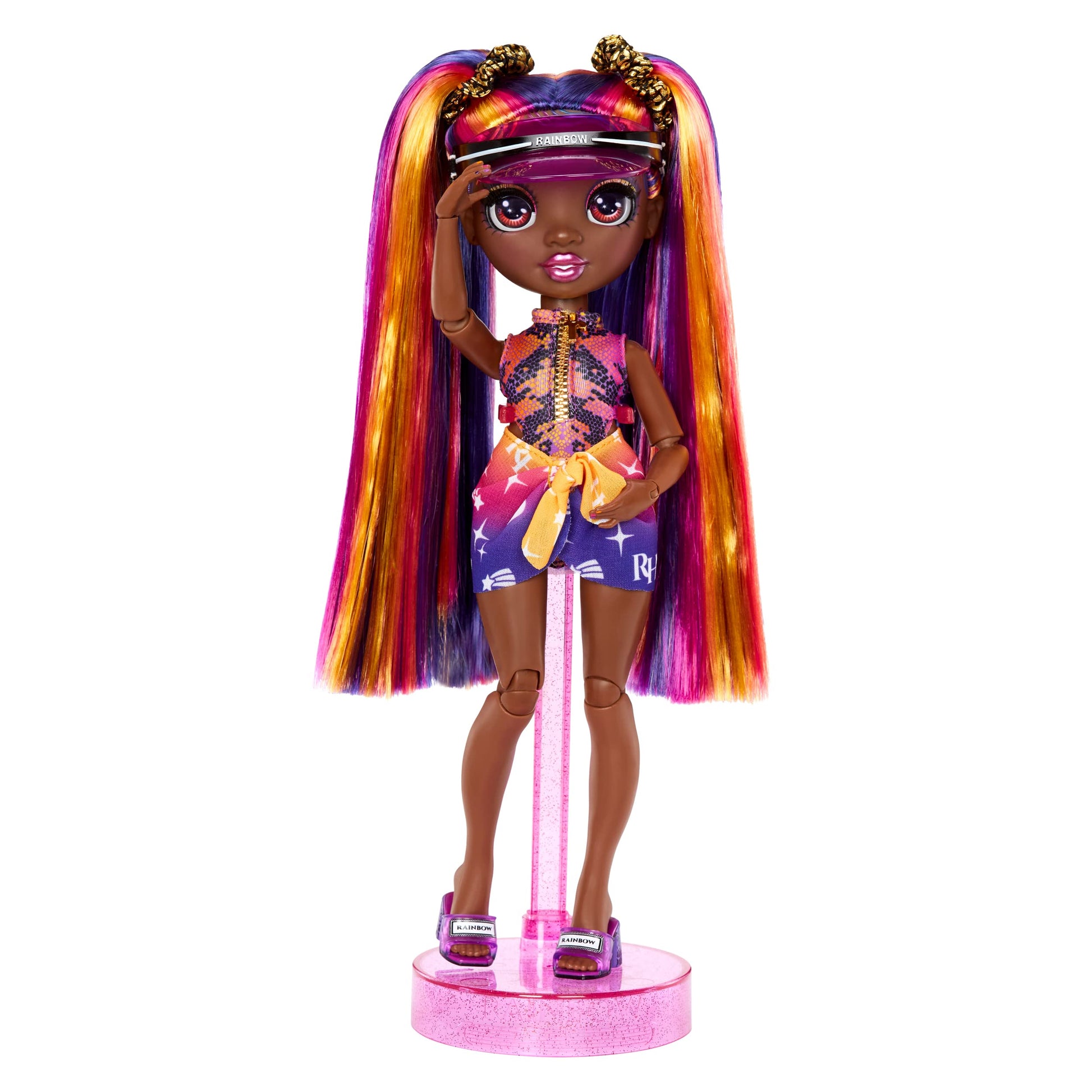 Rainbow High Pacific Coast Phaedra Westward- Sunset (Purple) Fashion Doll with 2 Designer Outfits, Pool Accessories Playset, Interchangeable Legs