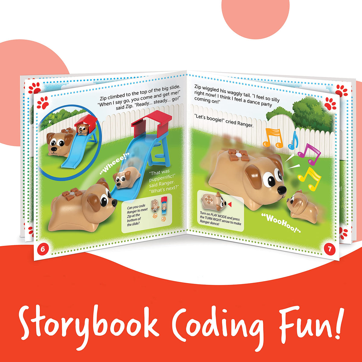Learning Resources Coding Critters Ranger & Zip,22 Piece Set, Ages 4+, Screen-Free Early Coding Toy for Kids, Interactive STEM Coding Pet, Gifts for