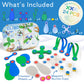 Clixo Window Travel Pack - Fun Magnetic Toy for Kids - 24-Piece Suncatcher Kit with Prisms & Suction Cups for Plane and Car Windows - Portable Rainbow