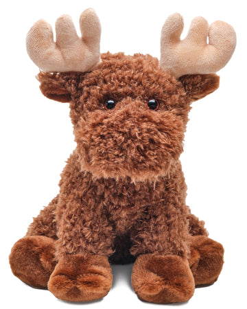 Bearington Morton The Moose Stuffed Animal - 10.5" Baby Moose Plush Toy with Soft and Fluffy Fur - Adorable Elk Stuffy Toy and Huggable Gift for Kids