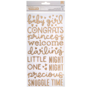 Pebbles 732680 151Piece Gold Foil Thickers Night Stickers