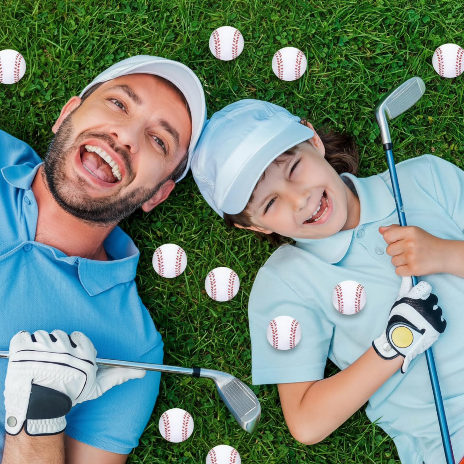 Blulu 30 Packs Baseball Stress Balls Party Favors Foam Mini Baseball Squeeze Balls for Kids, School Carnival Reward and Party Supplies(1.57