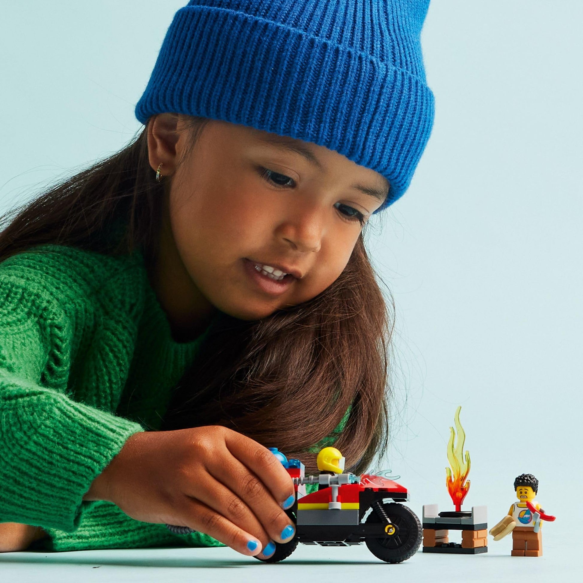 LEGO City Fire Rescue Motorcycle Firefighter Toy Playset for Kids Ages 4 and Up, Includes a Motorcycle Toy and 2 Minifigures, Fun Gift Idea or Pretend