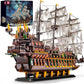 Mould King Large Pirates Ship Model Building Blocks Kits, MOC Dutchman Building Block Pirate Ship Construction Set to Build, Toys Gift for Age
