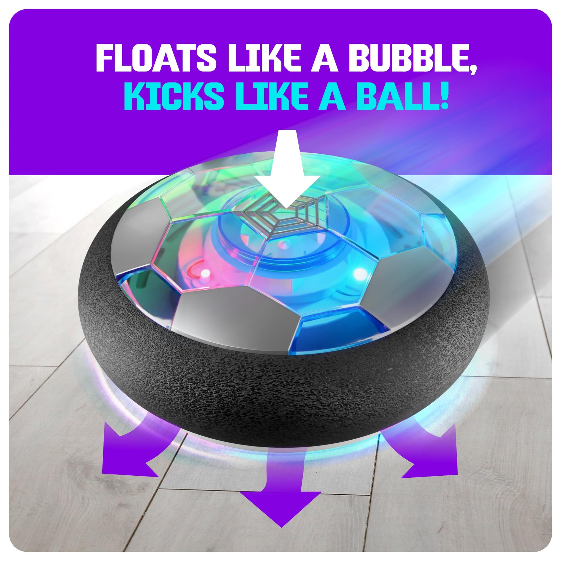 Ninja Blast Hover Soccer Light-Up Ball, Birthday Gift for Boys, Indoor Toy Games, Kids Gifts for Age 5, 6, 7, 8, 9, 10, 11, 12 Years Old, Boy Toys