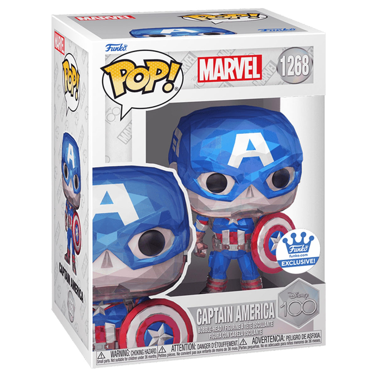 Funko Pop! Marvel: Captain America *Faceted Shop Exclusive