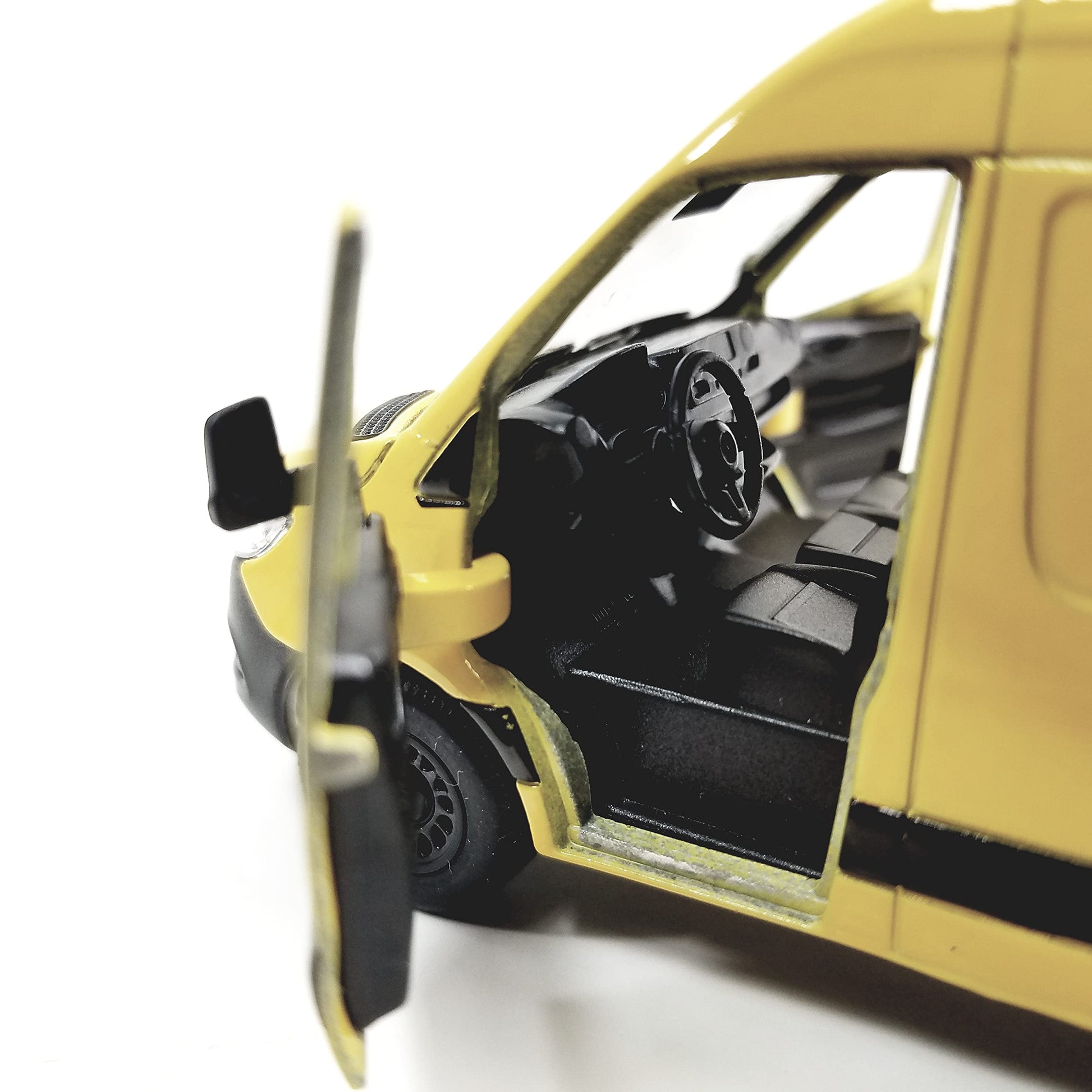 Kinsmart Compatible with Mercedes-Benz Sprinter 2020 DHL Yellow Delivery Van 148 O Scale Diecast Car,Black,Small