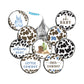 Cowboy Baby Shower Kiss Mini Candy Stickers - 0.75 Inch - Set of 216