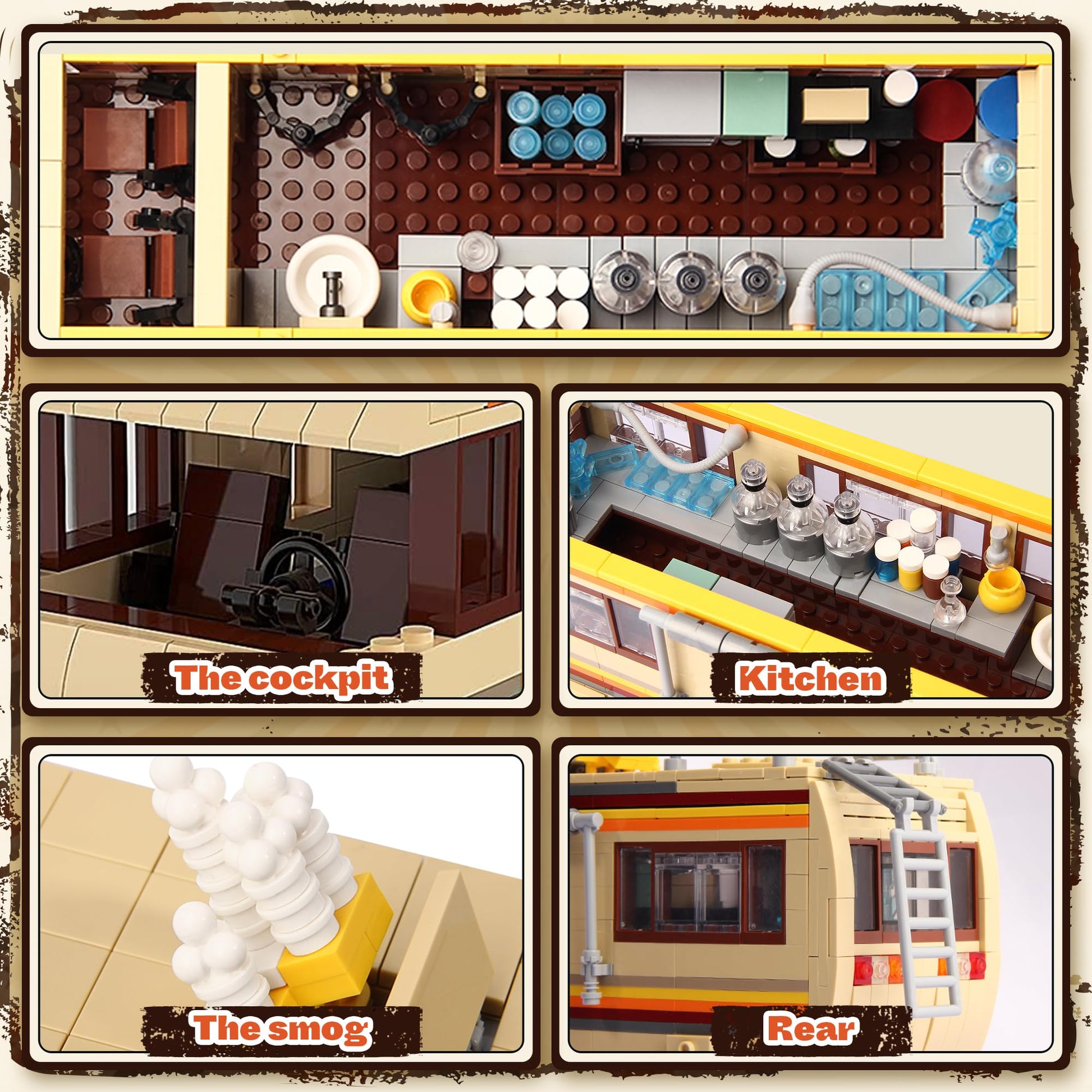OrbBlaster Rvs Building Set, Upgraded Creative Rvs Building Bricks Merchandise, Camper Van Building Set Toy for Boys Age 12+