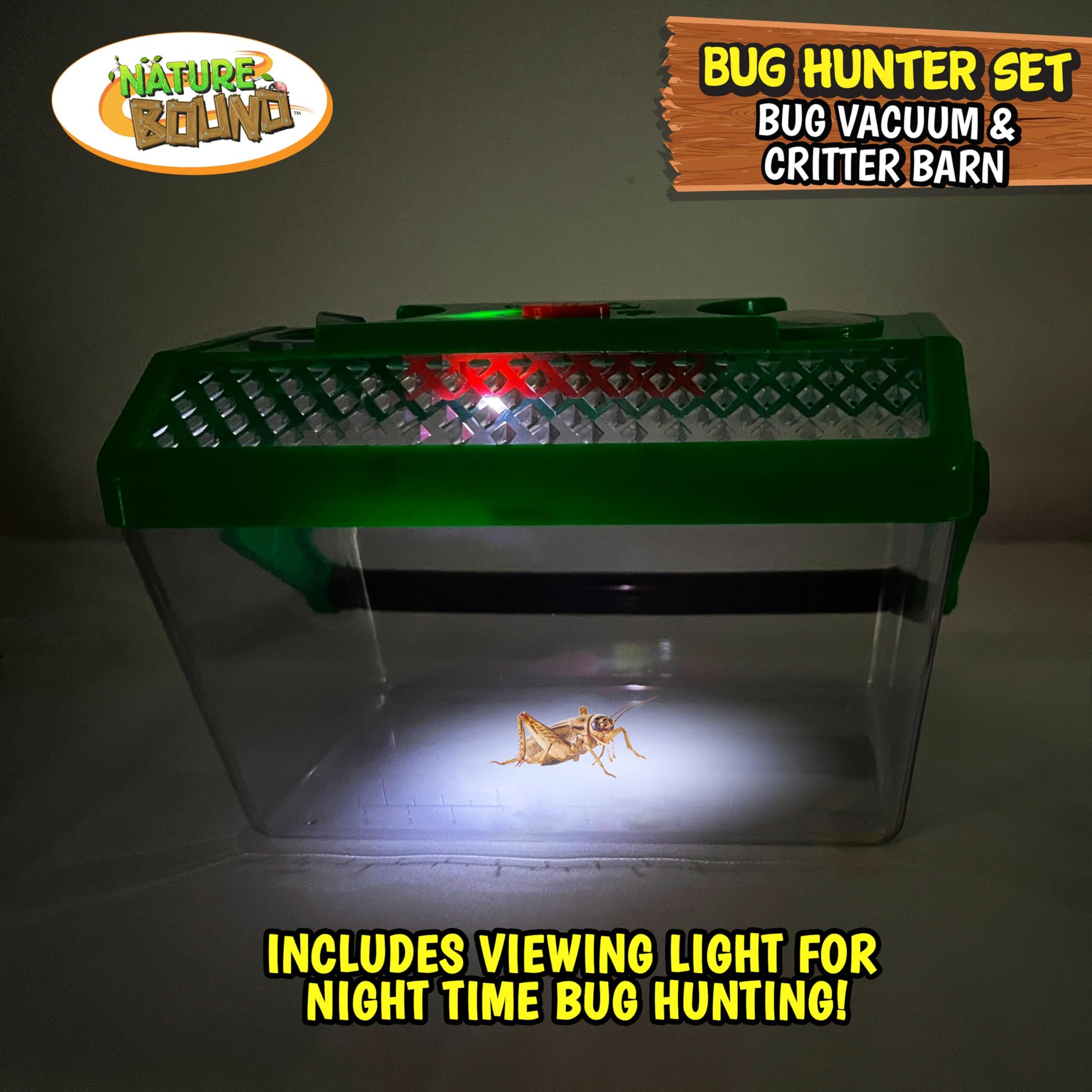 Nature Bound Bug Catcher Toy, Eco-Friendly Bug Vacuum, Catch and Release Indoor/Outdoor Play, Ages 3 to 12, Green, Complete Kit for Kids, Includes