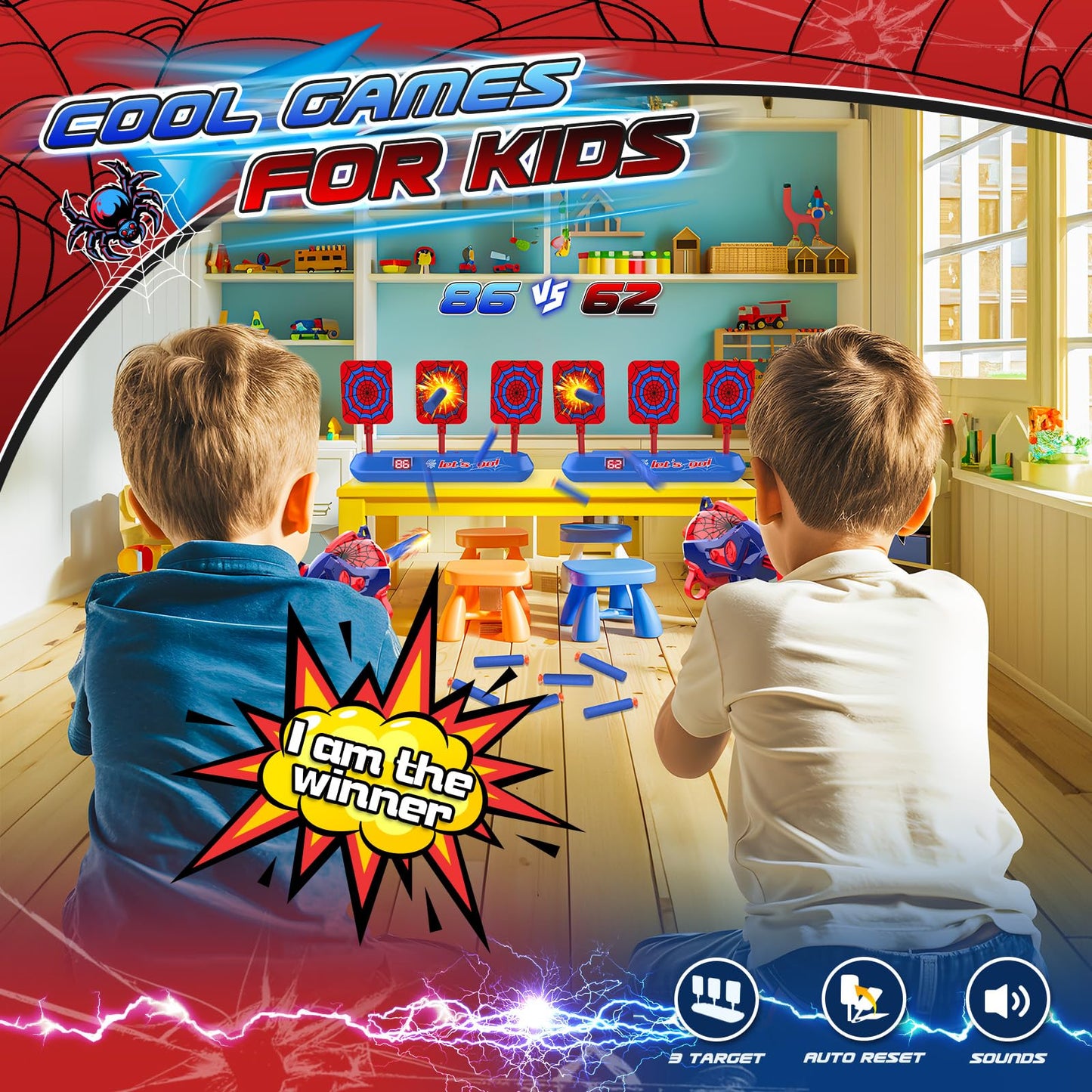 SYOKZEY Spider Shooting Toys for Kids Ages 3-12,Birthday Halloween