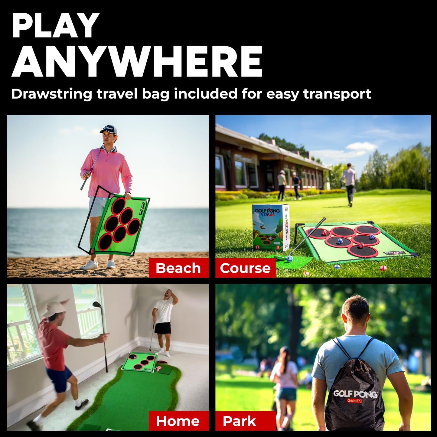 Golf Pong Chipping Game for Men & Women, 1 Board