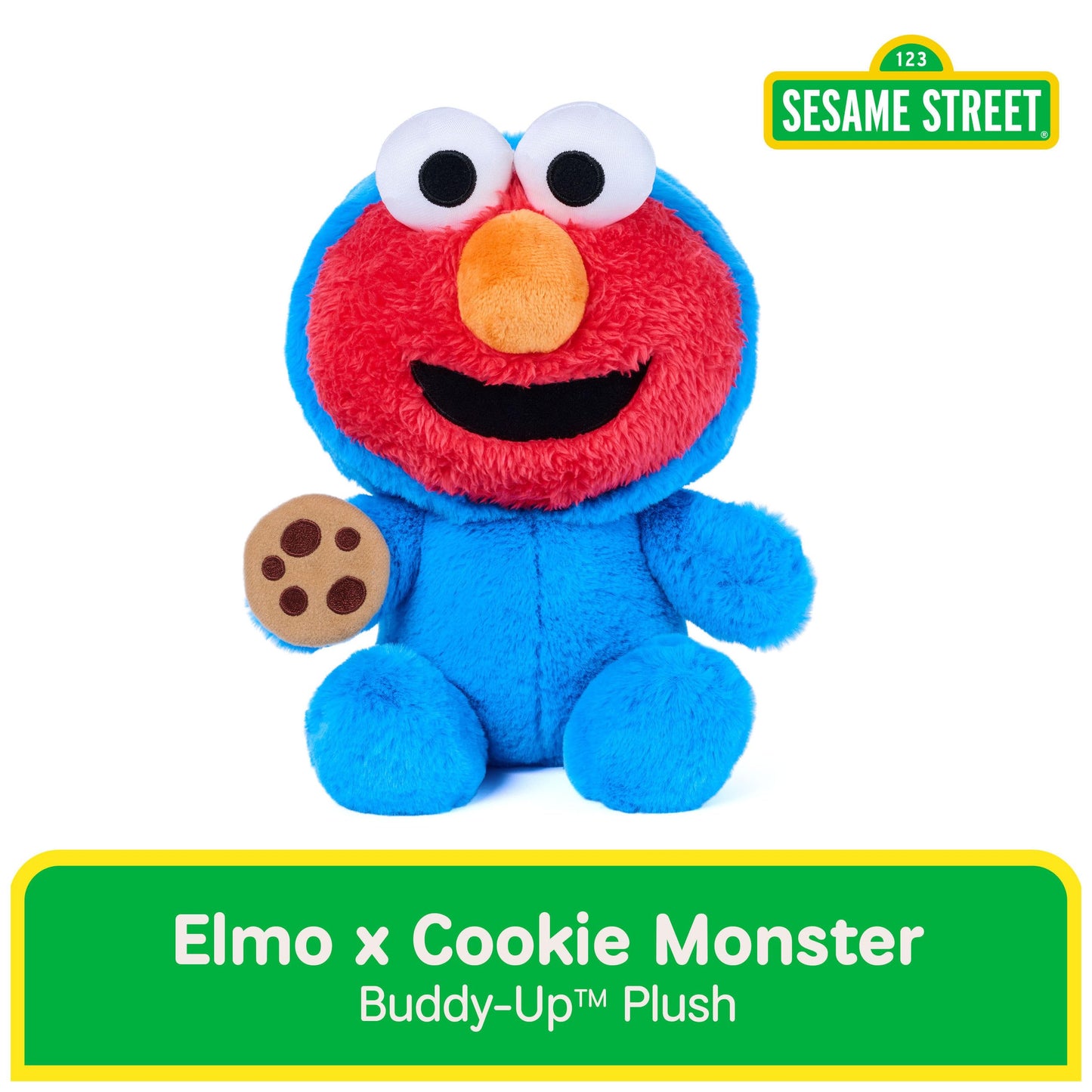 GUND Sesame Street Elmo x Cookie Monster 10-Inch Buddy-Up Plush Toy Ages 1+