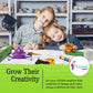 Pinwheel Crafts Flower Pot Painting Kit - DIY Flower Pots to Paint for Kids with 8 Paints, 2 Brushes, 3 Pots & 6 Googly Eyes, Gardening Kit for Kids