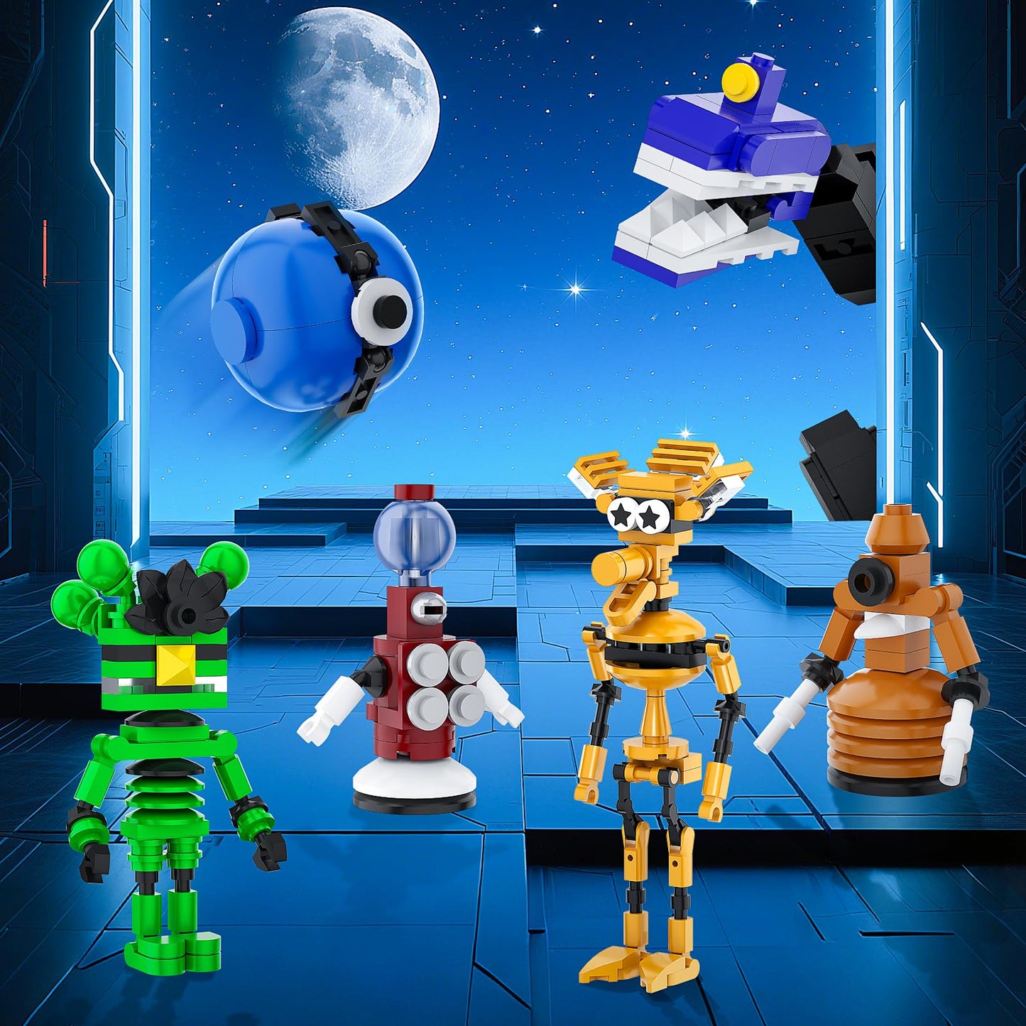 BUILDIFY 6 in 1 MST3KK Robot Building Set for Fans, Tom Servo, Crow Robot Model Set of 6, Cartoon Collectible Bricks Toys, Halloween Christmas